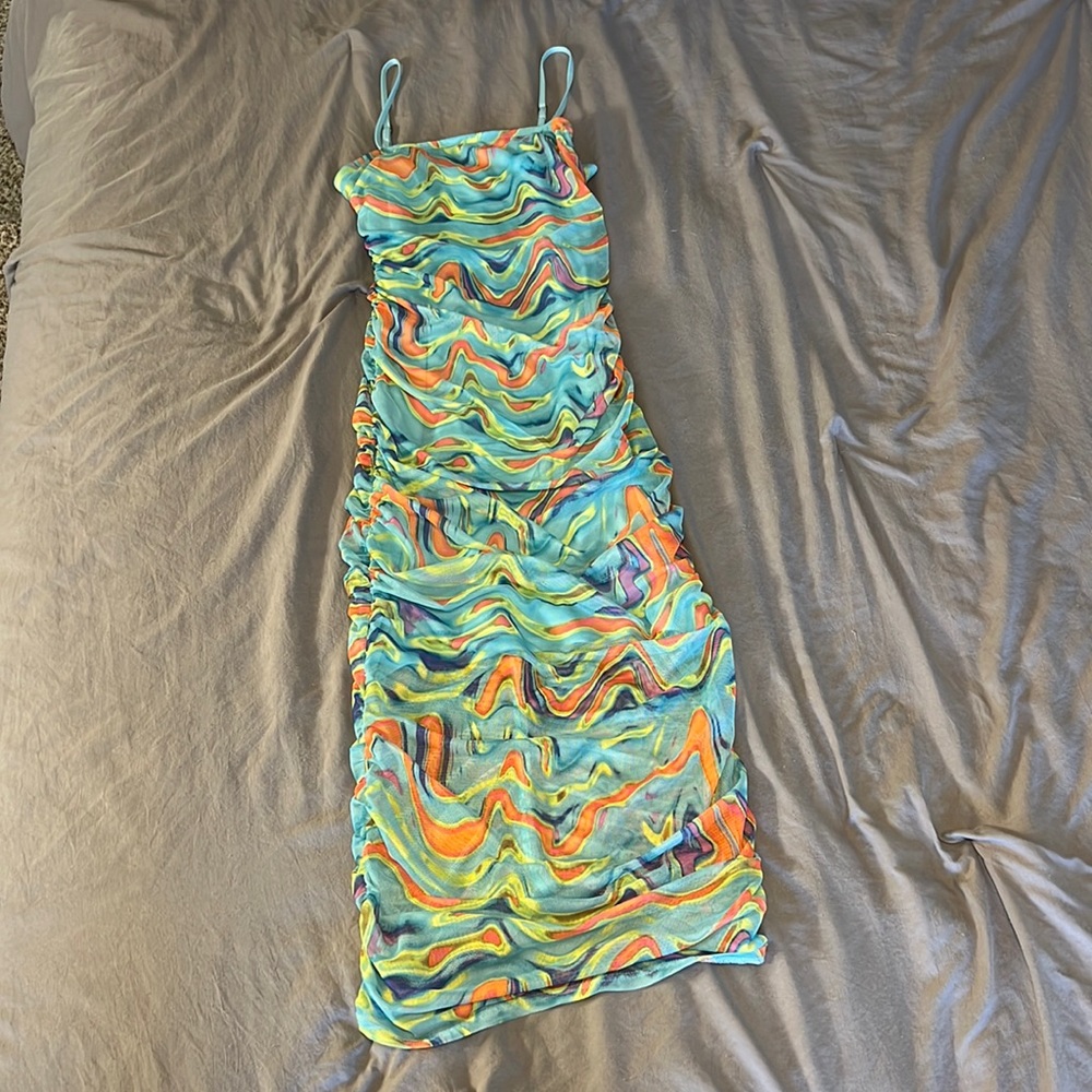Neon maxi dress